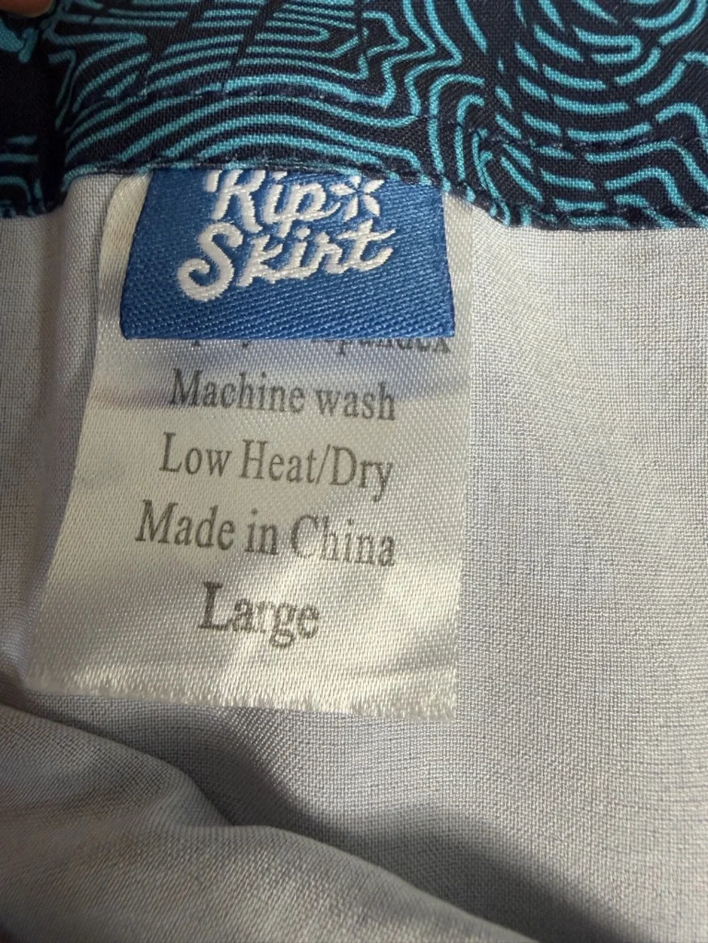 RipSkirt Hawaii Women’s Skirt Wrap Pockets Blue Teal Floral Size Large L - Picture 5 of 8